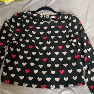 Black beige and pink top